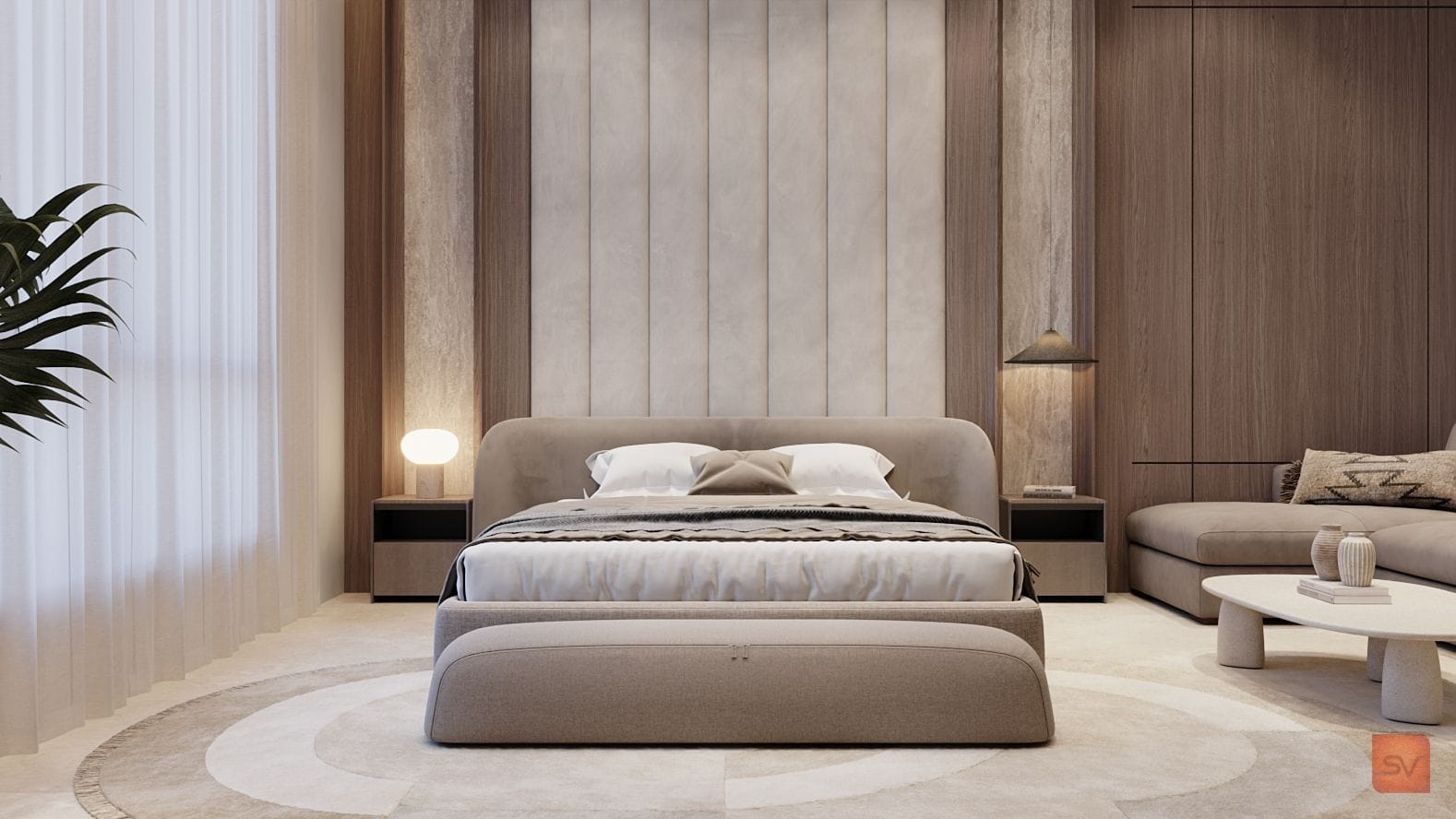 Alshamsi Villa. Travertine rooms that treat rest as a craft.