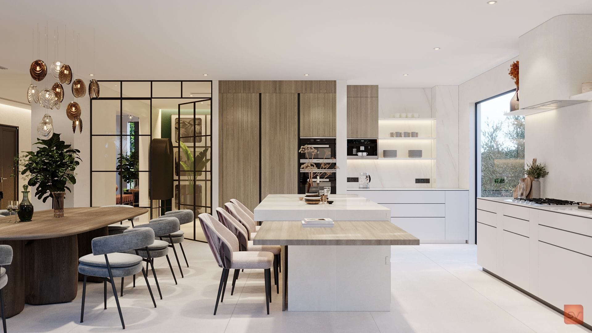Meadows, The Island. Stone counter, morning ready.