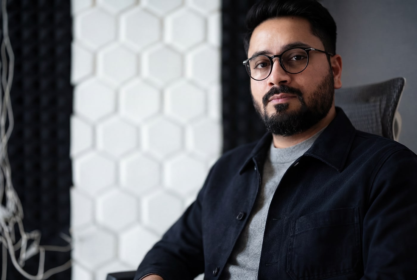 Gaurav Rai, founder of StellarViz, at the studio.